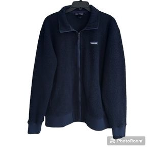 SOLD Men's Patagonia Woolyster Fleece Jacket Navy blue